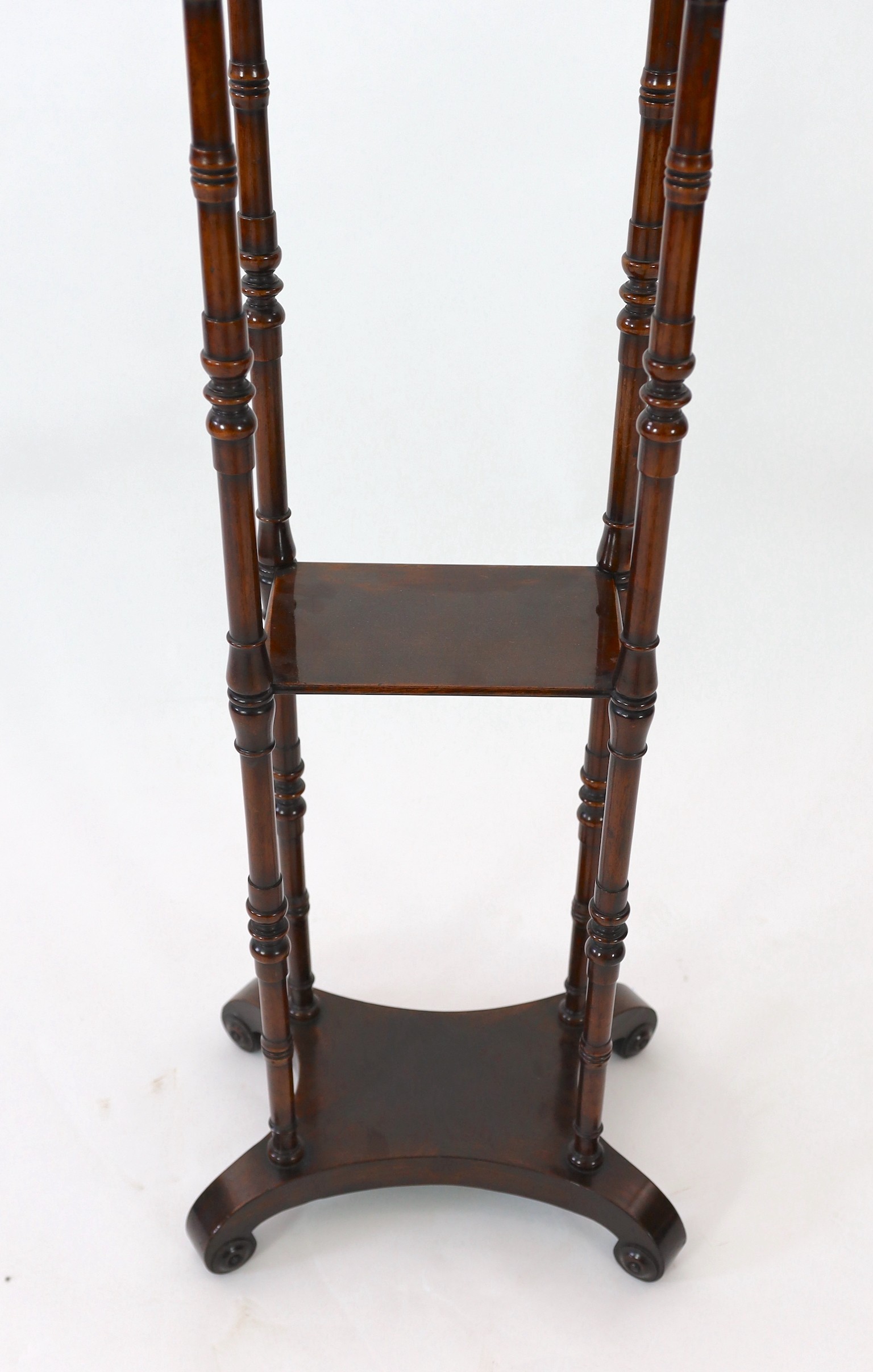 An early Victorian rosewood etagere